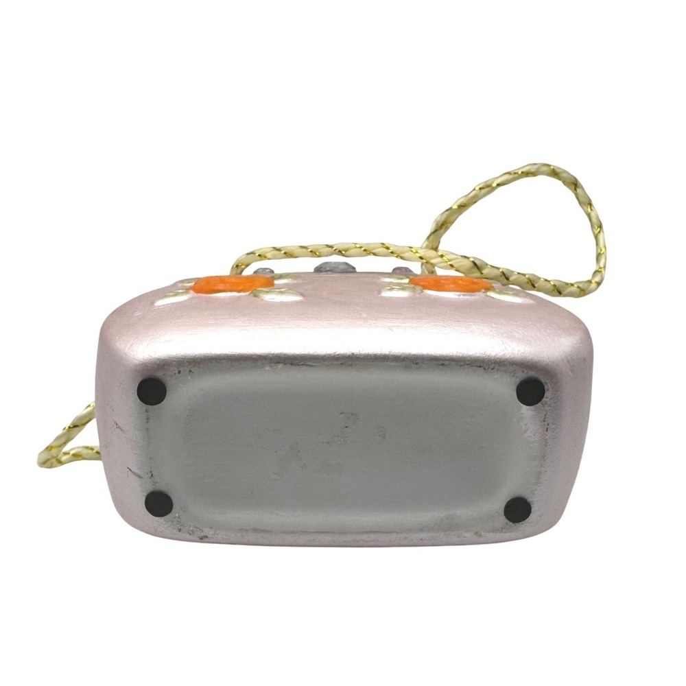 Ceramic Purse Container‎ Floral Rhinestones 4" x 4" - Picture 3 of 5
